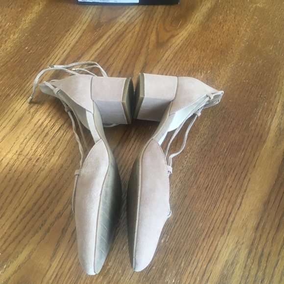 Cafe suede KENNETH COLE Toniann lace-up dorsay block heel 8.5 - Picture 4 of 7